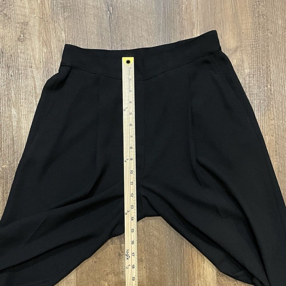 Spanx Carefree Crepe Pleated Black Wide Leg Pants Women’s Medium - Picture 7 of 9